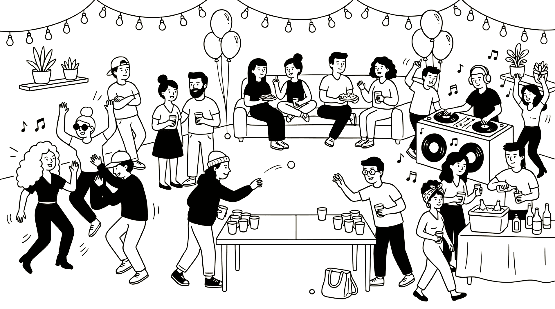 People enjoying events